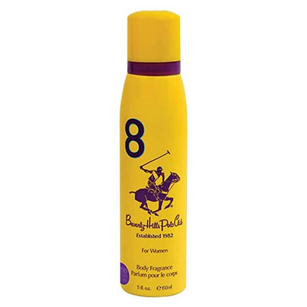 اسپری دئودورانت زنانه شماره 8 بورلی هیلز پولو کلاب 150 میلی